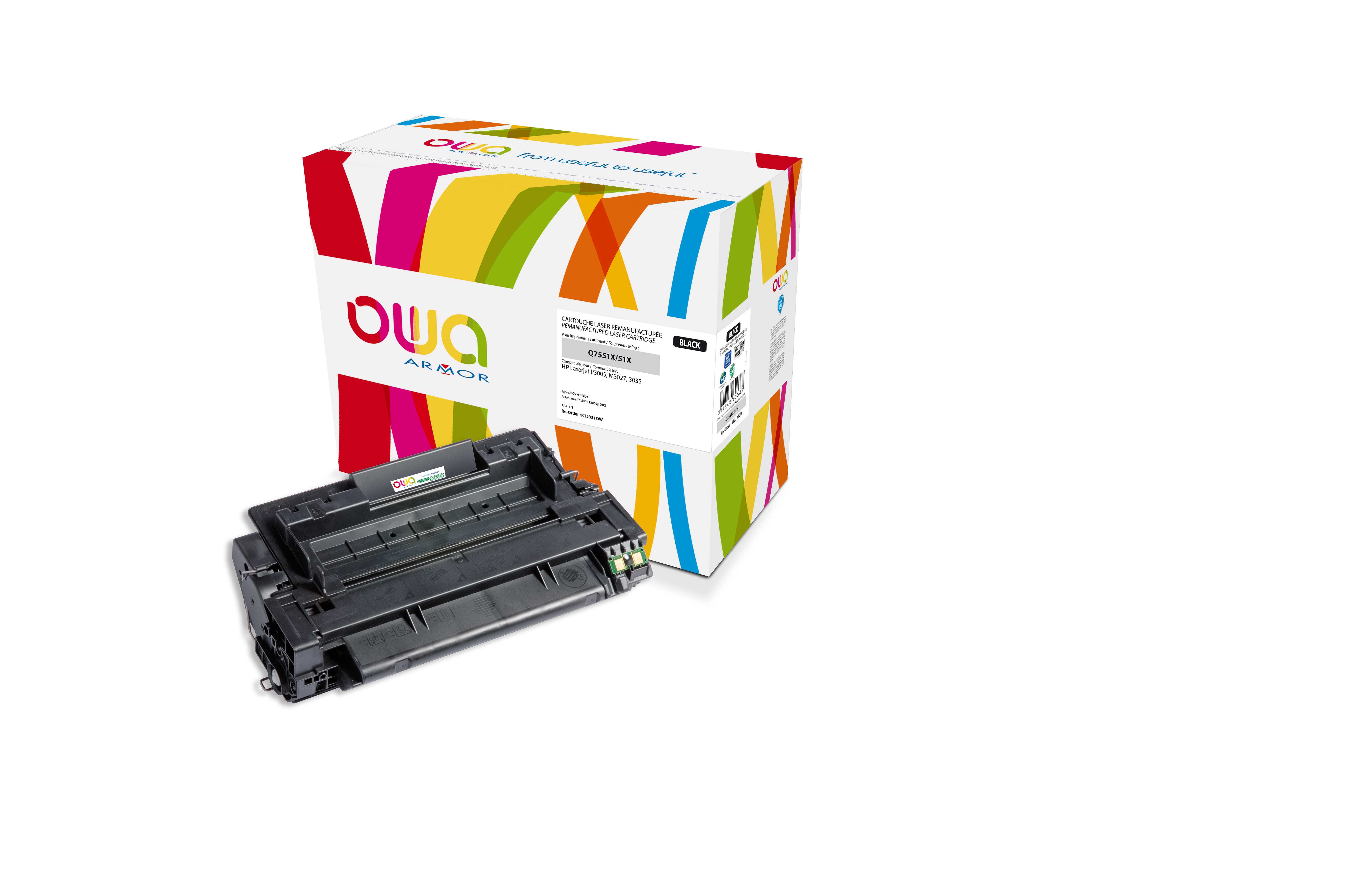 ARMOR toner pre HP LJ P3005, 3005 HC/M3027/3035 black (Q7551X) K12331