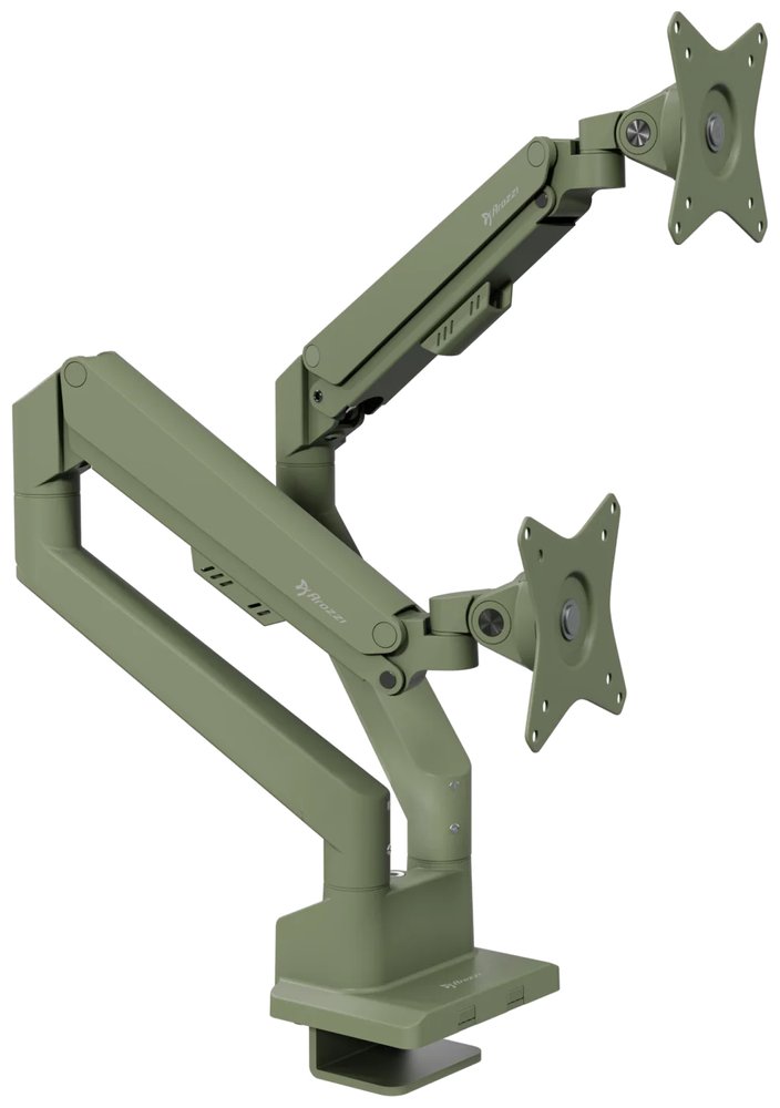 AROZZI ALZARE NEO DUO Forest Green/ stolní držák pro 2 monitory/ plynový píst/ kovový/ mechově zel AZ-ALZARE-NEO-DUO-FST