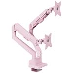 AROZZI ALZARE NEO DUO Pink/ stolní držák pro 2 monitory/ plynový píst/ kovový/ růžový AZ-ALZARE-NEO-DUO-PNK