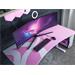 AROZZI herní stůl ARENA Gaming Desk White Pink ARENA-WHITE-PINK