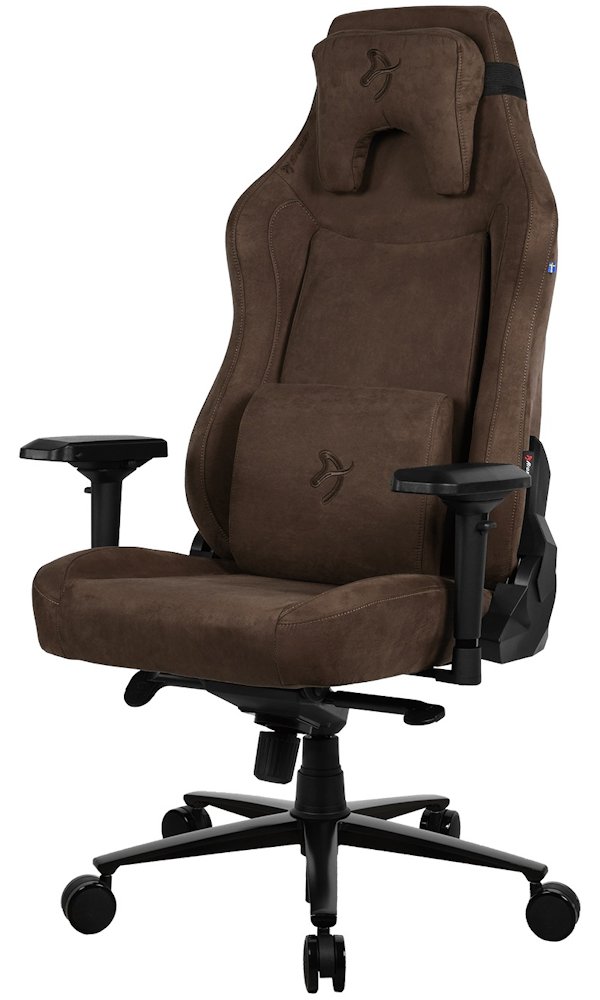 AROZZI herní židle VERNAZZA XL Supersoft Brown/ látkový povrch/ hnědá VERNAZZA-XL-SPSF-BWN