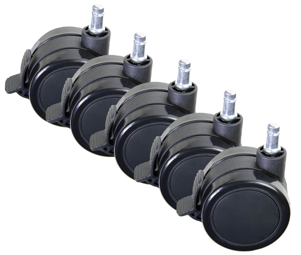 AROZZI Wheel Pack PU Lockable XL/ univerzální sada zamykatelných náhradních koleček pro herní žid AZ-WHEEL-PACK-PU-LK-XL