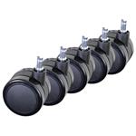 AROZZI Wheel Pack PU XL/ univerzální sada náhradních koleček pro herní židle AZ-WHEEL-PACK-PU-XL