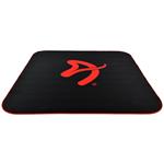 AROZZI Zona Quattro Black Red/ ochranná podložka na podlahu/ 116 x 116 cm/ černá s červeným logem AZ-ZONA-QTRO-BKRD