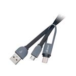 ASAKA kabel USB2.0 Typ-A na Type-C a Micro-B / 2v1 / 100cm / černý AK-CBUB35-10BK
