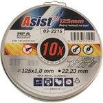 ASIST 10x řezný kotouč 125x1mm v boxu 8595236331452