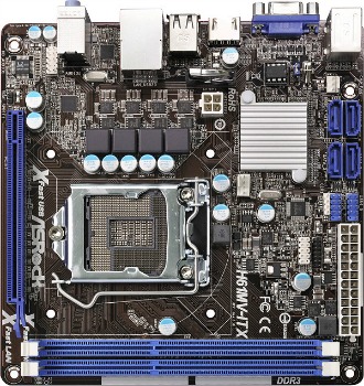 ASRock H61MV-ITX, H61, DualDDR3-1600, 4xSATA2, D-SUB, VGA, GBLAN, mITX
