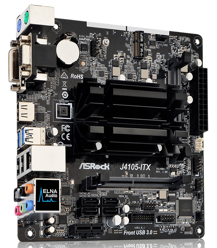 ASRock J4105-ITX / Gemini Lake / Celeron J4105 / 2x DDR4 SO-DIMM / D-Sub / DVI-D / HDMI / Mini-ITX