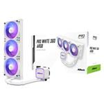 ASROCK Vodní chladič Pro White 360 ARGB, 3x120mm, LGA1851, AM5, bílá 90-APRA36-WAAGA6