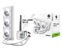 ASROCK Vodní chladič Steel Legend 360 LCD, 3x120mm, LGA1851, AM5, bílá 90-ASLA36-WAAGA5