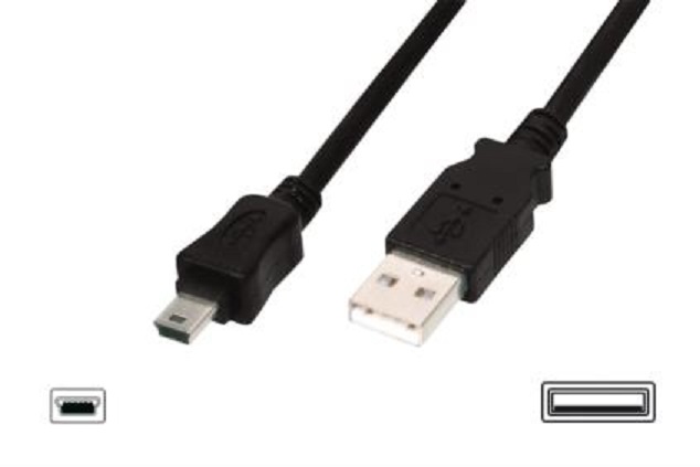 ASSMANN USB 2.0 HighSpeed Cable USB A M (plug)/miniUSB B(5pin) M (plug)1m black