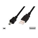 ASSMANN USB 2.0 HighSpeed Cable USB A M (plug)/miniUSB B(5pin) M (plug)1m black