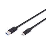 ASSMANN USB 3.0 SuperSpeed Connection Cable USB A M (plug)/USB C M (plug) 1m bla AK-300136-010-S