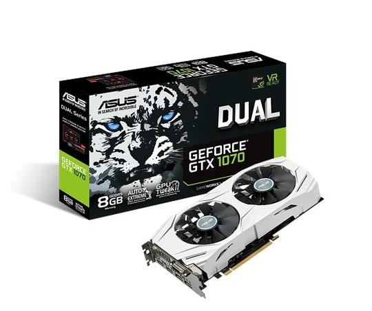 ASUS Dual GeForce GTX 1070, 8GB GDDR5, PCI Express 3.0 DUAL-GTX1070-8G