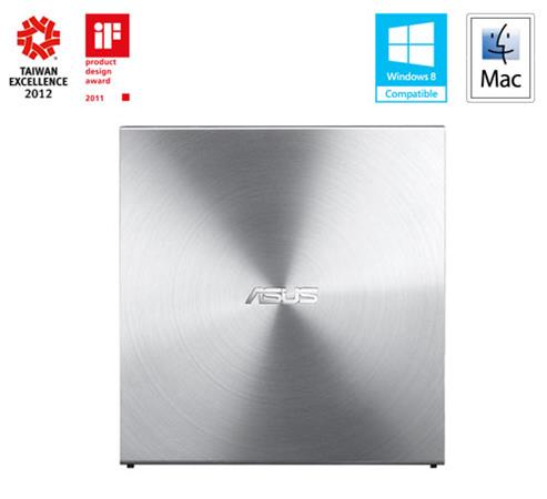 ASUS External Slim SDRW-08U5S-U/SIL/G/AS, Retail, strieborná 90DD0112-M20000