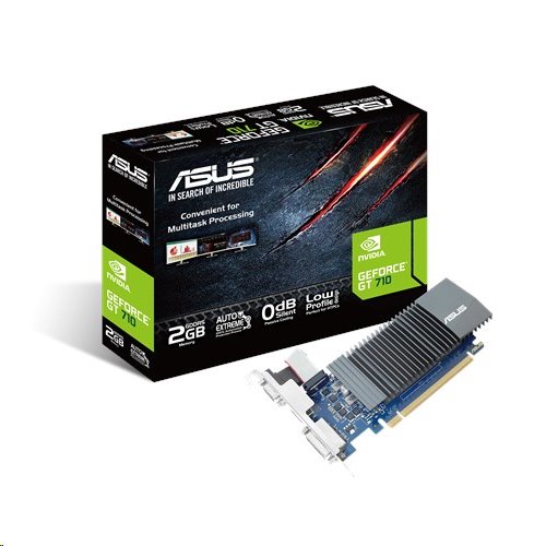 ASUS GeForce GT710-SL-2GD5-BRK / 2GB GDDR5 / DVI / HDMI / D-sub 90YV0AL3-M0NA00