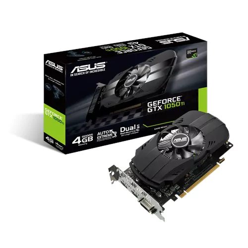 ASUS PH-GTX1050TI-4G 4GB/128-bit GDDR5, DVI, HDMI, DP