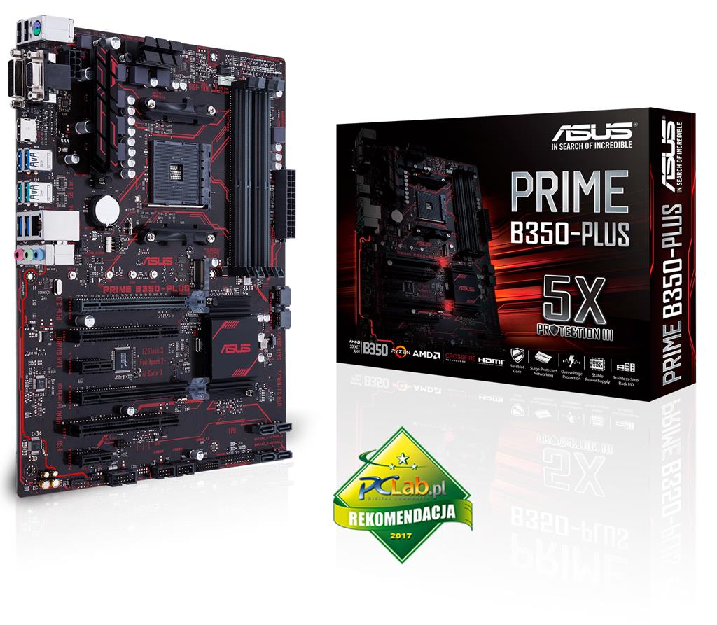 ASUS PRIME B350-PLUS, AM4, AMD B350, 4xDDR4, 1x PCIe 2.0 x16, D-sub, DVI-D, HDMI, ATX 90MB0TG0-M0EAY0