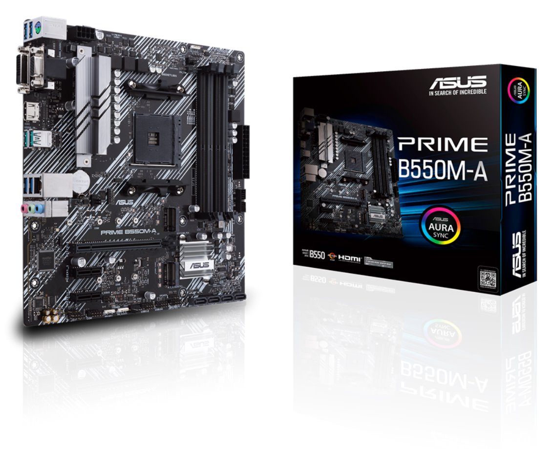 ASUS PRIME B550M-A soc.AM4 B550 DDR4 mATX M.2 D-Sub DVI HDMI BT 90MB14I0-M0EAY0