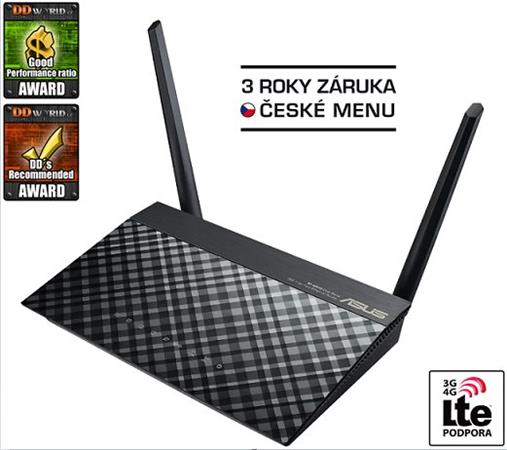 ASUS router RT-AC51U / 802.11a/b/g/n/ac/ 2.4Ghz/5Ghz / 1x WAN 10/100 / 4x LAN 10/100 / 1x USB2.0 90IG0150-BM3G00_