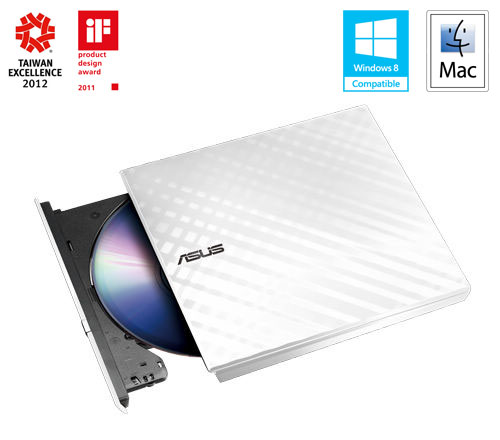 ASUS SDRW-08D2S-U LITE WHITE externí + soft 90-DQ0436-UA161KZ