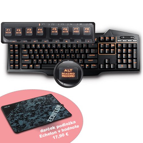 ASUS STRIX Tactic Pro mech. keyboard BLACK (US layout) + dárek ASUS CERBERUS Pad SPEED 90YH0081-B2UA00