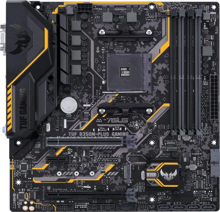 ASUS TUF B350M-PLUS GAMING ,AM4 ,DDR4-3200MHz, 32Gbps M.2, and USB 3.1 Gen 2