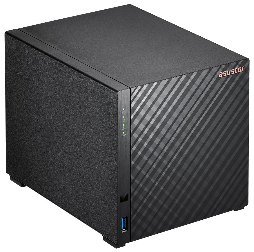 Asustor NAS AS1204T 4x 3,5" SATA/ Realtek RTD1619B, Quad Core 1.7 GHz, 1 GB DDR4 RAM, 1x 2.5GLAN, 3x USB3.2 Gen1