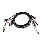 ATEN 1.8M USB HDMI KVM Cable with Audio 2L-7D02UH