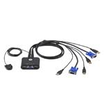 ATEN 2-Port USB VGA Cable KVM Switch with Remote Port Selector CS22U-AT
