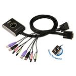 ATEN 2port DVI KVMP, USB 2.0, audio, mini, 1.2m CS-682
