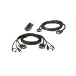 ATEN 3M USB DVI-D Dual Link Dual Display Secure KVM Cable Kit 2L-7D03UDX5