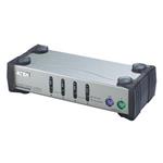 ATEN 4port KVM PS2, 1,2m kabely CS-84AC