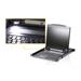 ATEN CL3000N-ATA-AG SINGLE RAIL PS/2-USB Light-Weight 19INCH LED CONSOLE W/LED/USA KB/EU