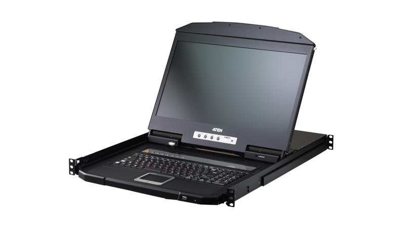 ATEN CL3708i 1-Lokální/Vzdálený sdílený přístup, 8-portový USB HDMI jednokolejný širokoúhlý FHD LCD KVM CL3708iNW-ATA-AG