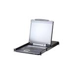ATEN CL5708IM 8-Port PS/2-USB VGA 17" LCD KVM over IP Switch with Daisy-Chain Port and USB Peripheral Su CL5708IM-ATA-AG