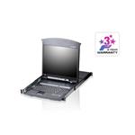 ATEN KL1516AM-AXA-AG 16P CAT-5 HIGH DENSITY DUAL RAIL LCD KVM SW 17INCH W/LED/CABLE/USA KB/EU