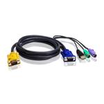 ATEN KVM Kábel 3in1 SPHD (HDB15-SVGA, USB, PS/2, PS/2) - 1.2m 2L-5301UP