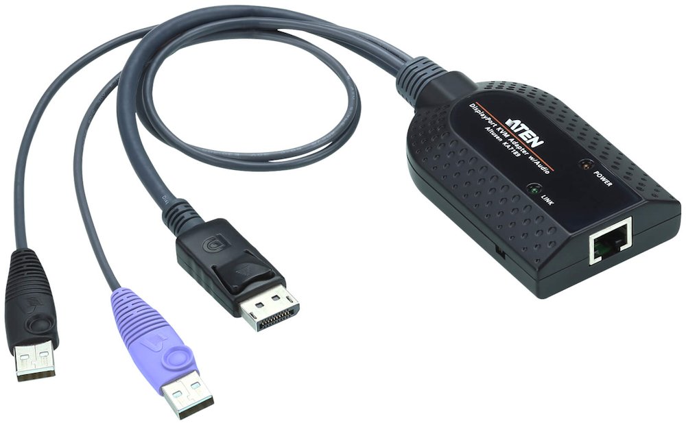 ATEN USB DisplayPort Virtual Media KVM Adapter Cable KA7189-AX