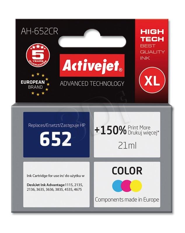 Atrament ActiveJet pre HP 652 F6V24AE Premium Color AH-652CR 21ml 459035
