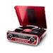 AUDIOSONIC ION stylový gramofon v kufříku se zabudovanými speakery, FM rádio, RIPovací fce, červený (X) (M 812715019440