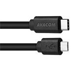 Avacom USB 2.0, USB C samec - microUSB samec, 1m, čierny, blister DCUS-TPMI-P10K