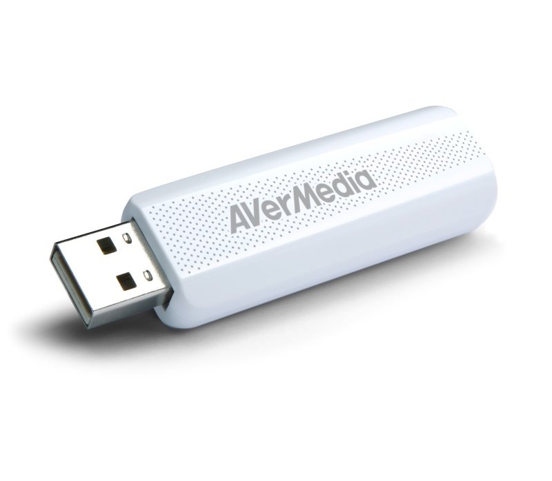 AVERMEDIA TV tuner DVB-T2 TD310, externí, USB, bílý 61TD3100A0AC