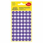 Avery Zweckform etikety 12mm, fialové, 54 etikiet, značkovací, balené po 5 ks, 3115, pre ručný popi