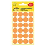 Avery Zweckform etikety 18mm, neon oranžová, 24 etikiet, značkovací, balené po 4 ks, 3173, pre ručn