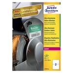 Avery Zweckform etikety 210mm x 148mm, A4, biele, 2 etikety, veľmi odolné, balené po 40 ks, L7916-4 L7916-40