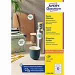 Avery Zweckform etikety 60mm, A4, biele, 12 etikiet, balené po 100 ks, L3416-100, pre laserové a at