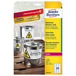 Avery Zweckform etikety 63.5mm x 33.9mm, A4, biele, 24 etikiet, veľmi odolné, balené po 8 ks, L4773 L4773-8