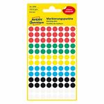 Avery Zweckform etikety 8mm, farebné, 104 etikiet, značkovací, snímateľné, balené po 4 ks, 3090, pr