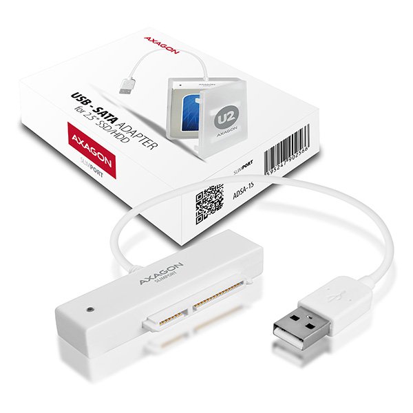 AXAGO USB2.0 - SATA HDD adapter vč. 2.5" pouzdra ADSA-1S